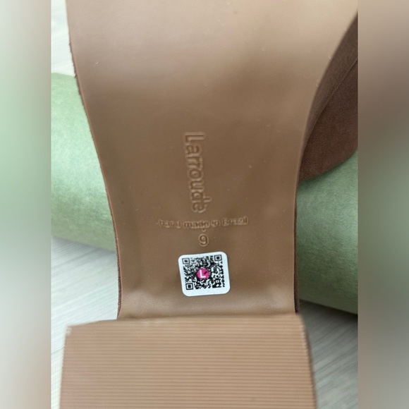 Larroude Miso Chunky Platform Block Heel Clog Sandals Chocolate Suede Size 9 - Picture 10 of 11